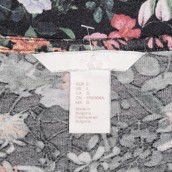 ❄️ L | H&M | Botanical Long Sleeved Arm Ruffle Blouse - Picture 4 of 5